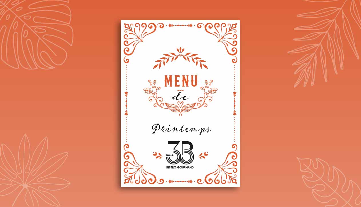 Page De Garde De Menu De Printemps